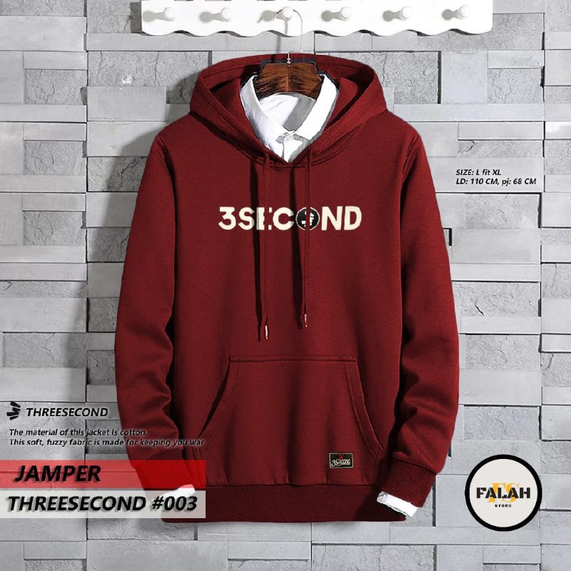 Hoddie 3second / Jamper cowok / Jaket 3second / Jaket polos