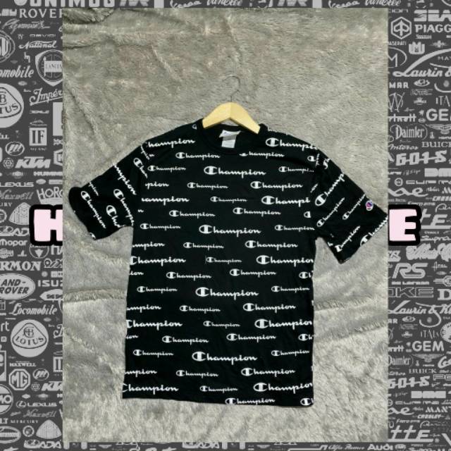 T-SHIRT CHAMPION SCRIPT LOGO BLACK 100%ORIGINAL PAKAIAN PRIA PAKAIAN WANITA BAJU CHAMPION ORIGINAL