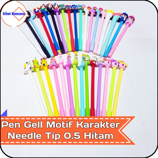 

Pulpen Gell Motif Karakter Boy & Girl Needle Tip 0.5 Hitam