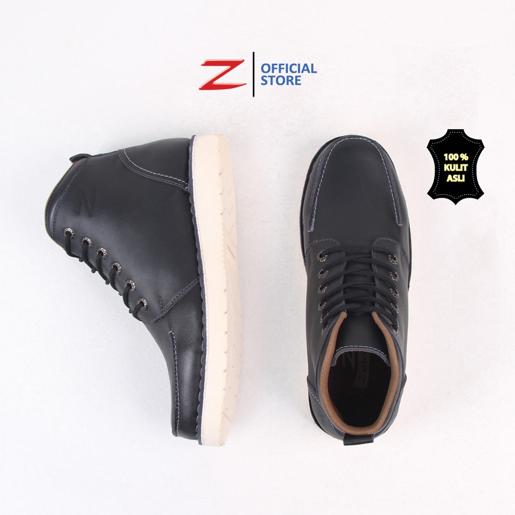 Zeintin - Sepatu Boots Pria Bahan Kulit Sapi Asli Berkualitas Sepatu Boots Karja Formal Sepatu Boots Touring Pria Bahan Kulit Original Zeintin LA