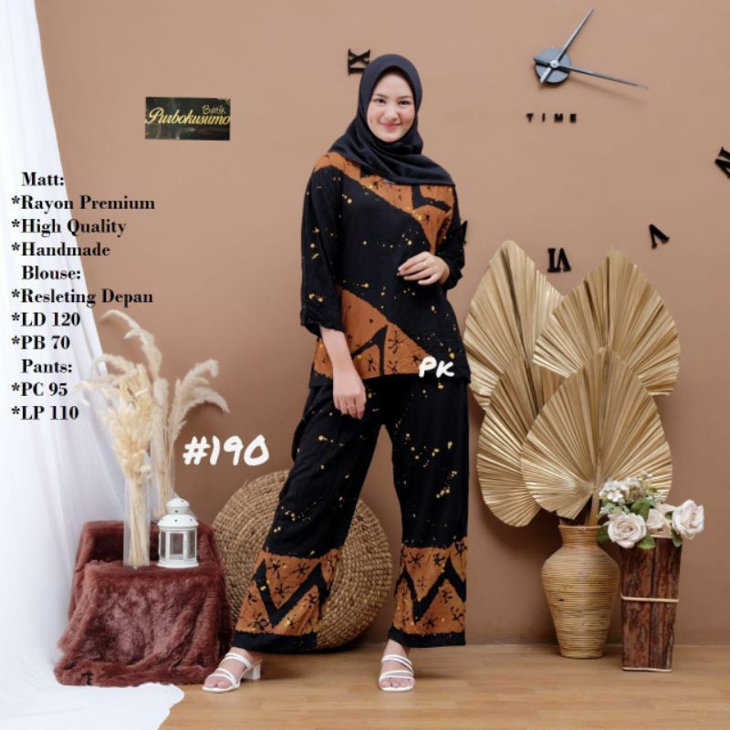 CP Set Rayon Premium/CP Sibori/Setelan Rayon/One Set/Batik Purbokusumo