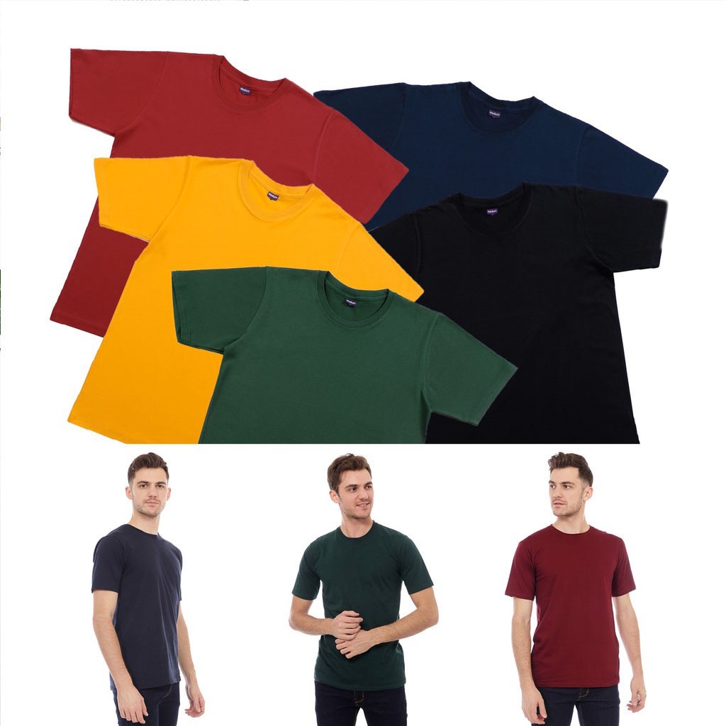 Kaos Polos Premium [ Paket 6 piece ] PE Soft Garansi Uang Kembali Jika barang kurang