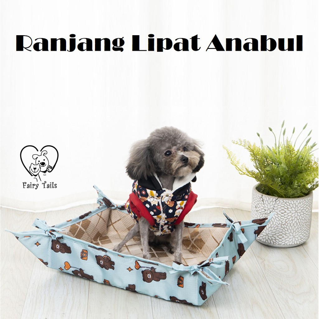 Tempat Tidur Anjing Kucing Ranjang Lipat untuk Anjing Kucing dengan Bahan Lembut | Pet Cat Dog Foldable Bed