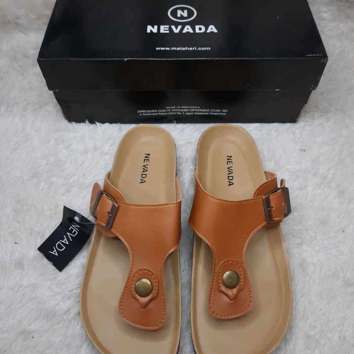Sendal Jepit Nevada | Sandal Puyuh Nevada | Sendal Cewek / Wanita - Tan, 38 On Sale