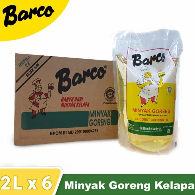 

MINYAK GORENG KELAPA - COCONUT OIL BARCO 2 LITER - 1 DUS (6 POUCH) DFBH5612DF
