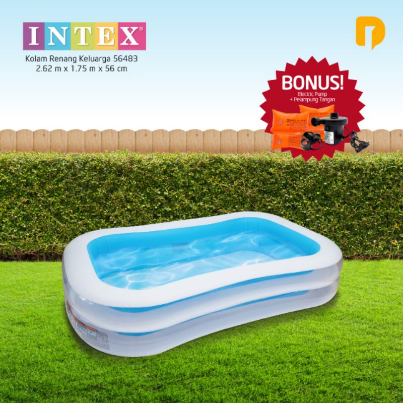 KOLAM RENANG KELUARGA JUMBO INTEX SWIMMING POOL PORTABLE