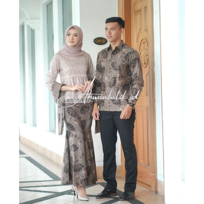 Batik Couple Kebaya Lily GRATIS JILBAB kebaya Modern Kebaya Tunangan Lamaran Kebaya wisuda