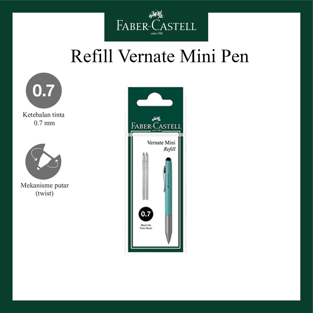 

Refill Pulpen Stylush Faber Castell / Isi Ulang Vernate II Mini / Kemasan Pouch Isi 2 Pcs