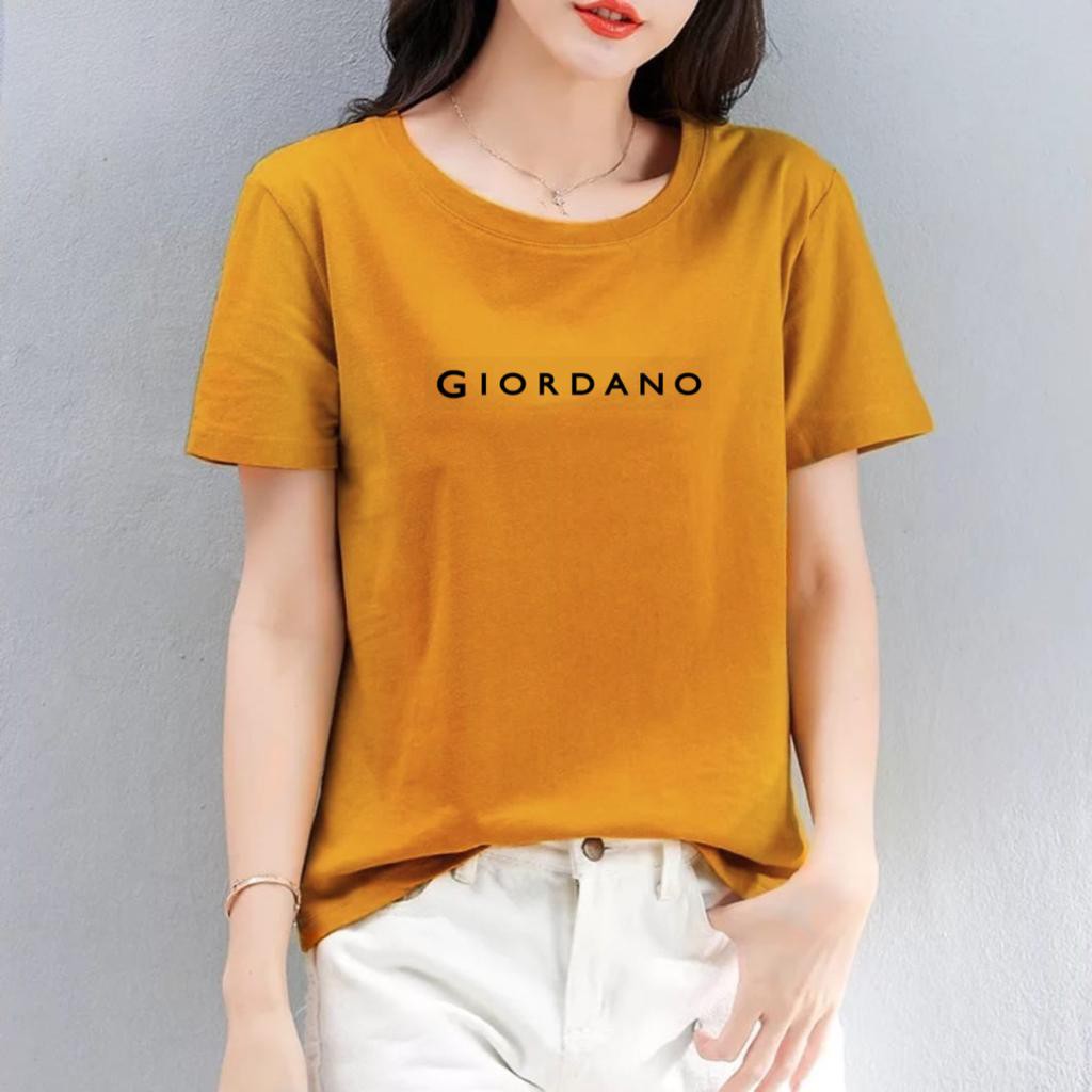 Kaos Wanita GD122 / Kaos Katun Combed 30s / Atasan Wanita / Kaos Wanita / Baju Wanita - KF-Mustard