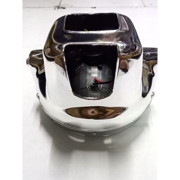 Reflektor lampu depan head lamp ninja r chroom