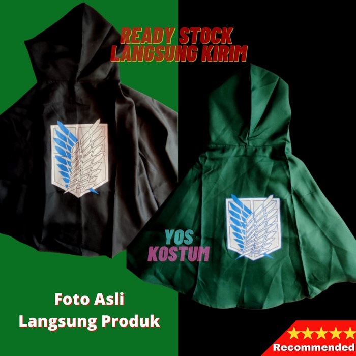 Jubah Attack On Titan Anak Import Baju Anime Remaja Shingeki No Kyujin SNK AOT Perempuan Laki