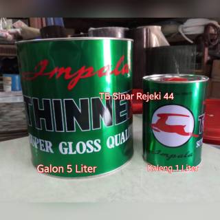 Thinner IMPALA 5 Liter Galon Kaleng 5Liter Super Gloss Thinner IMPALA 5 Liter Galon Kaleng 5Liter Super Gloss