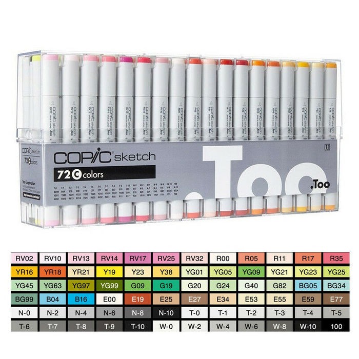 

COPIC SKETCH 72 COLOUR SET C