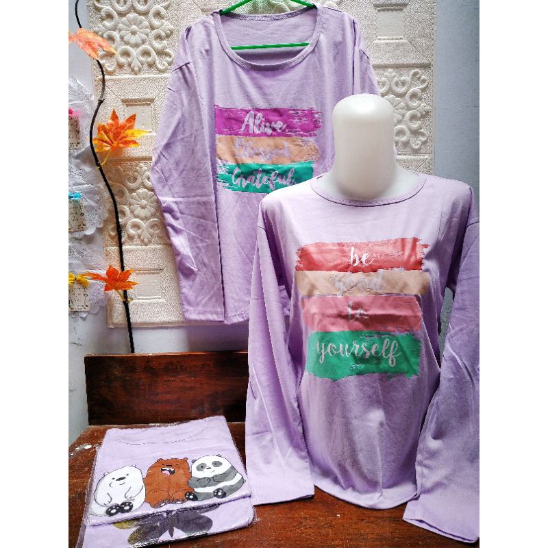 Kaos Lilac Lengan Panjang