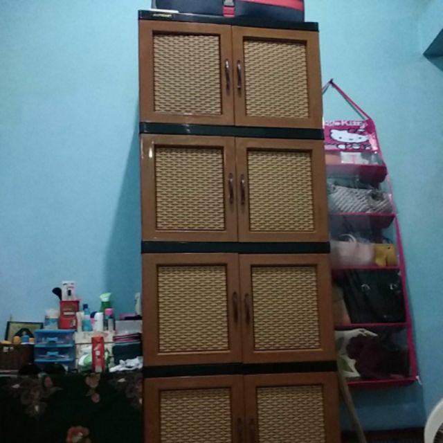 Promo Special Lemari Plastik Jumbo Pintu Susun 4 Rotan X-48 Napolly