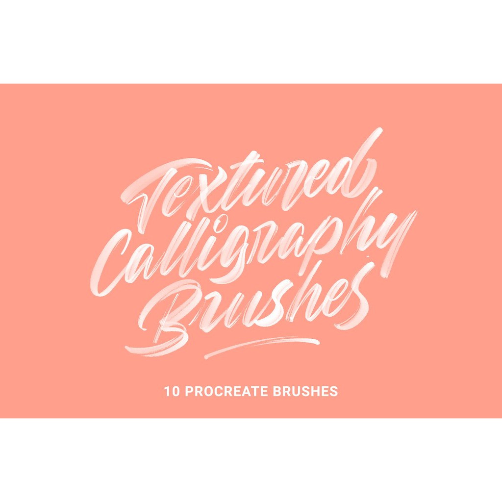 Procreate Brush - Textured Calligraphy Brushes (with Lettering Practice Sheet)