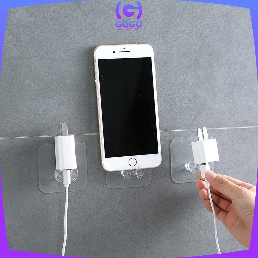 GOGO-C124 Gantungan Tempel Hook Magic Sticky Plug Hook Gantungan Dinding Kamar Mandi Gantungan Baju