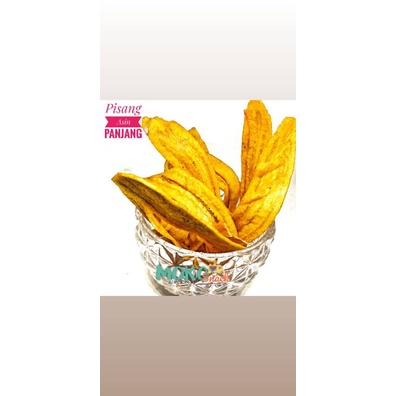 Snack Cemilan Kripik Pisang Panjang Asin 1 Kilo