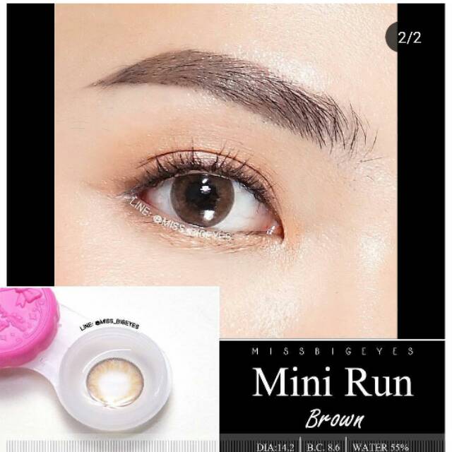 Softlens Mini run brown kitty kawai