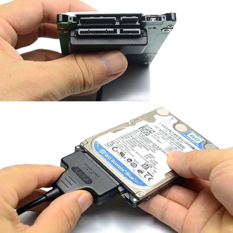 USB TO SATA 2.5in Converter USB 2.0 to Sata Kabel Data SSD HDD 2.5 in 7+15P