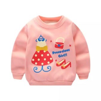 TokoMilkan - Sweater Anak Perempuan PRECOCIOUS Umur 1-4 Tahun Bahan Fleece