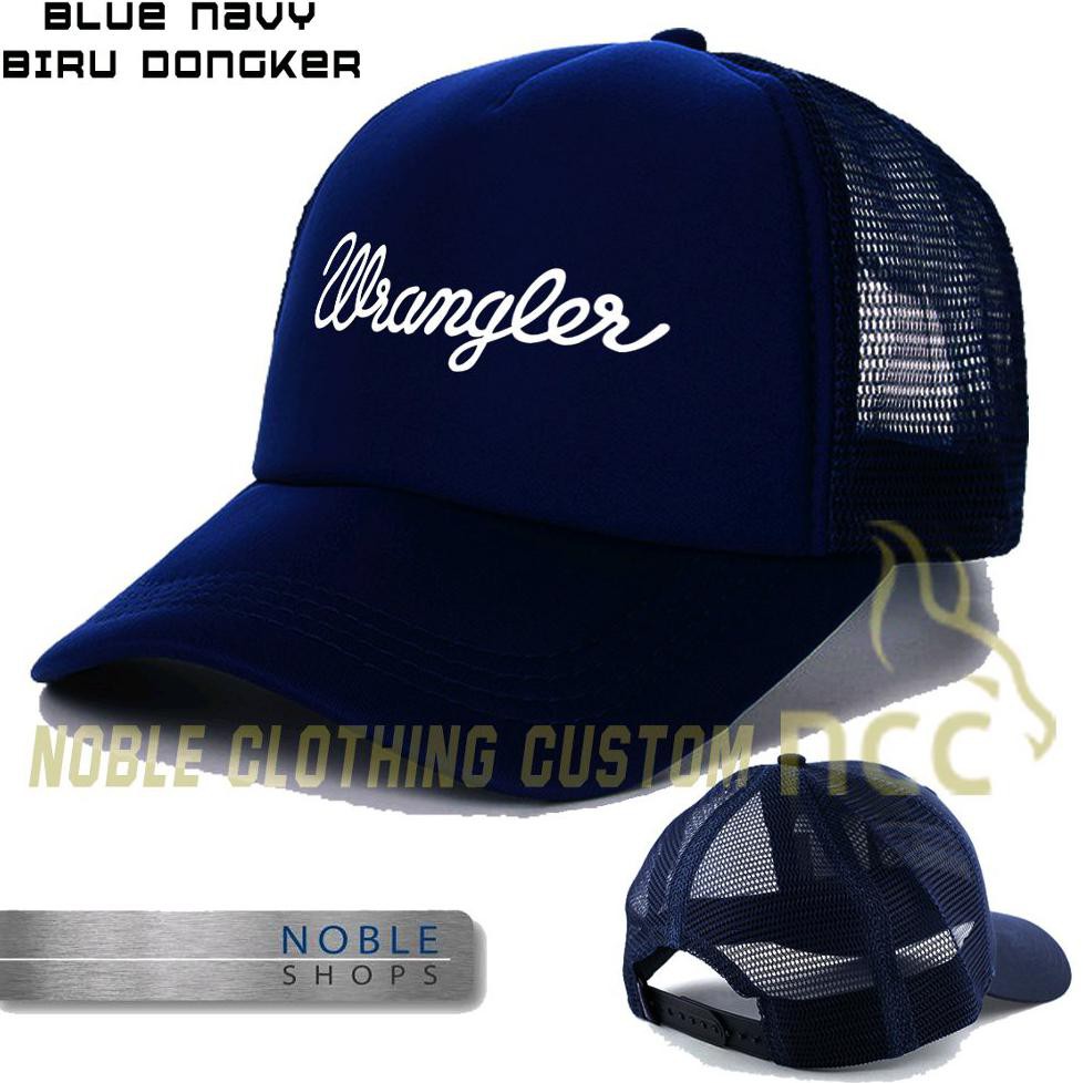 TOPI JARING TRUCKER HAT WRANGLER JEANS LOGO SIMBOL IKON AA0012 CUSTOM NCC003 NOBLE CLOTH