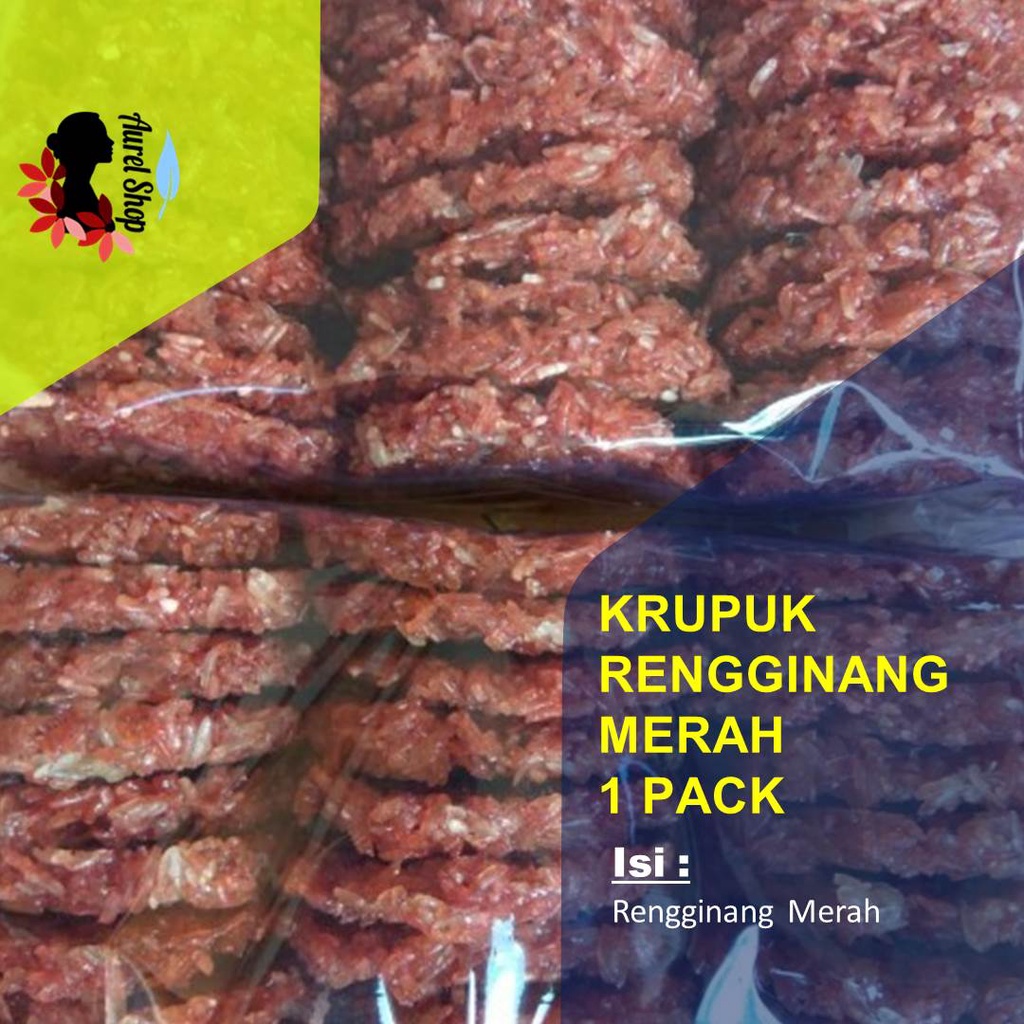 

Kerupuk Krupuk Rengginang Merah mentah kemasan per pack