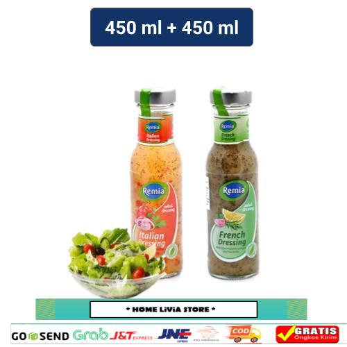 

Remia French Saus Salad Dressing 250 ml + Remia Saus Salad Dressing Italian 250 ml
