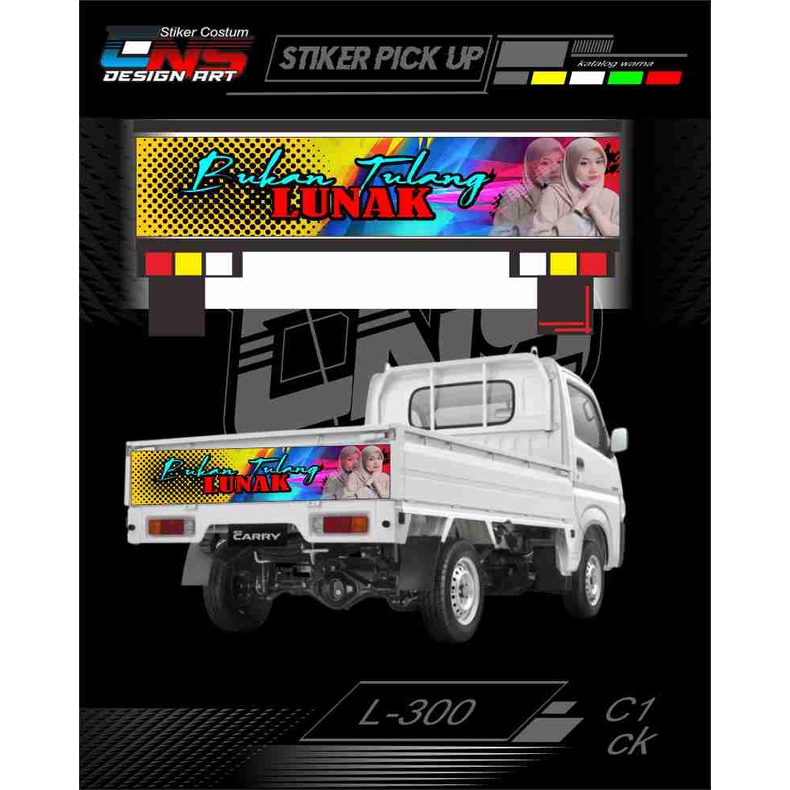 stiker decal pintu belakang all L300/ pick up ts 120ss / gradmax / L300 stiker mobil L300 pintu bela