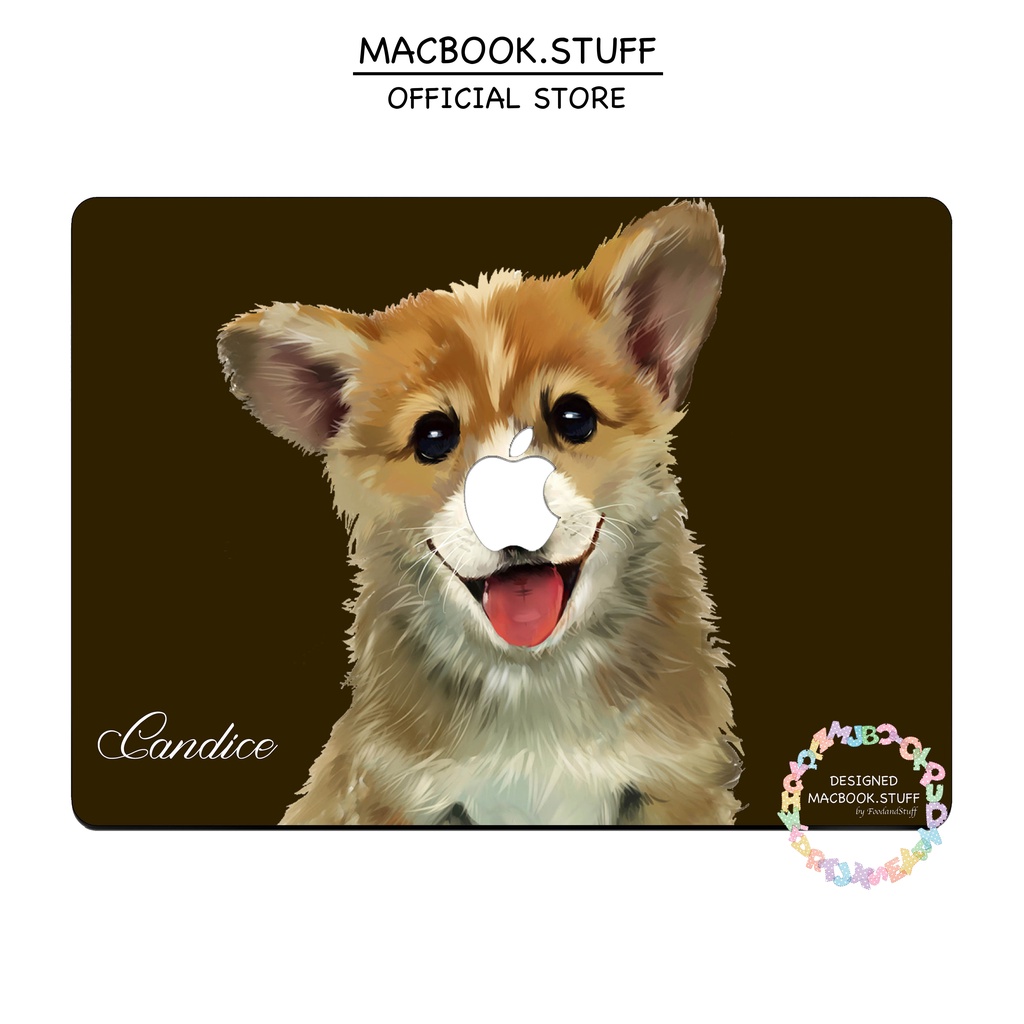 MACBOOK Case CUSTOM CORGI FACE  NEW AIR PRO RETINA 11 12 13 14 15 16 INCH NON /  WITH CD ROOM / TOUCHBAR / TOUCH ID / M1 2020 2021 2022