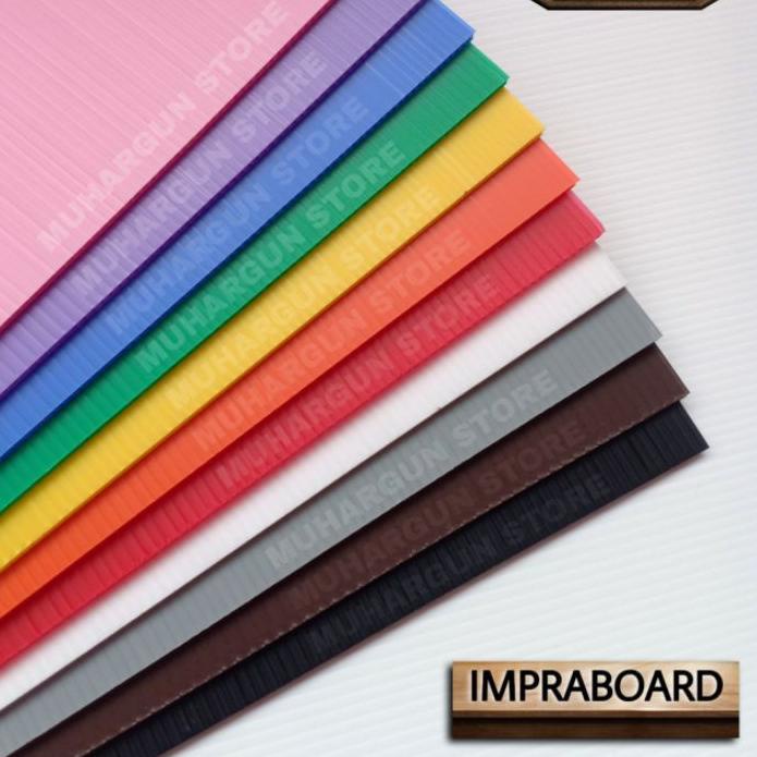 ♖ 4 Lembar Impraboard / Infraboard / PP Board 30 x 40 cm Hitam Putih Abu Coklat Hijau Biru ♣