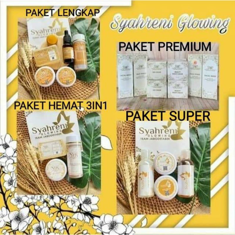 COD - BPOM Skincare SYR Glowing Paket Super / Lengkap / Viral 3in1 / Premium Syahreni Syahraeni