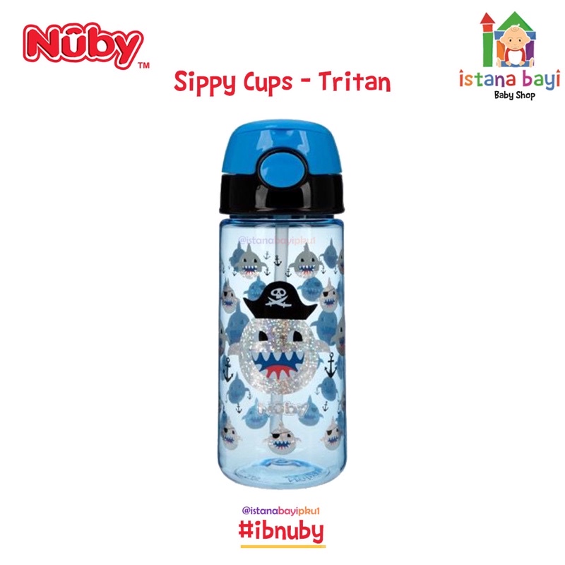 Nuby Tritan Flip It Glitter  Cup - Botol minum anak