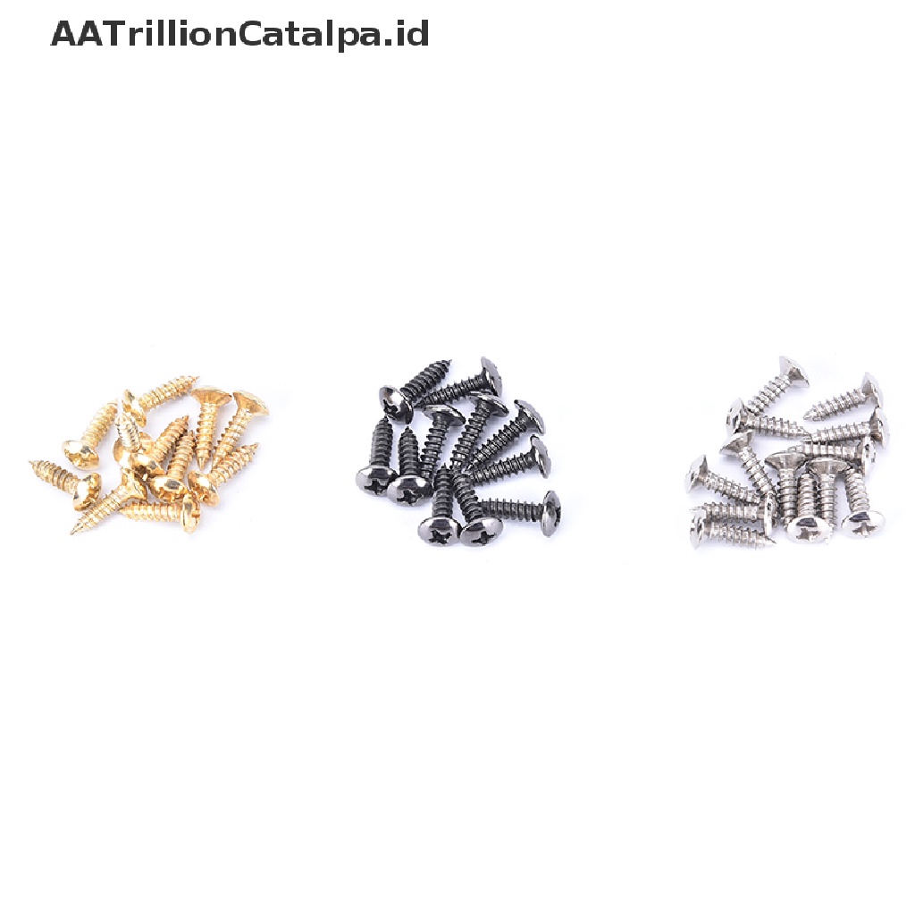 Aatrillioncatalpa 50PCS Sekrup Pickguard 3mm Untuk Gitar Elektrik