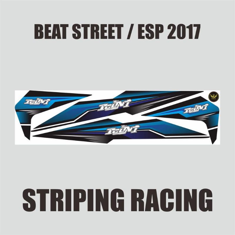 STRIPING MOTOR BEAT NEW FI / BEAT STREET 2016 2017 2018 2019 VARIASI STICKET LIS BIRU MUDA #AMARONA