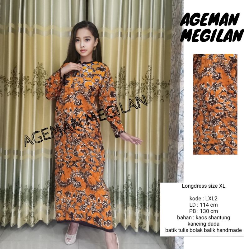 Daster Tuban kaos panjang Batik TulisMurah size XL