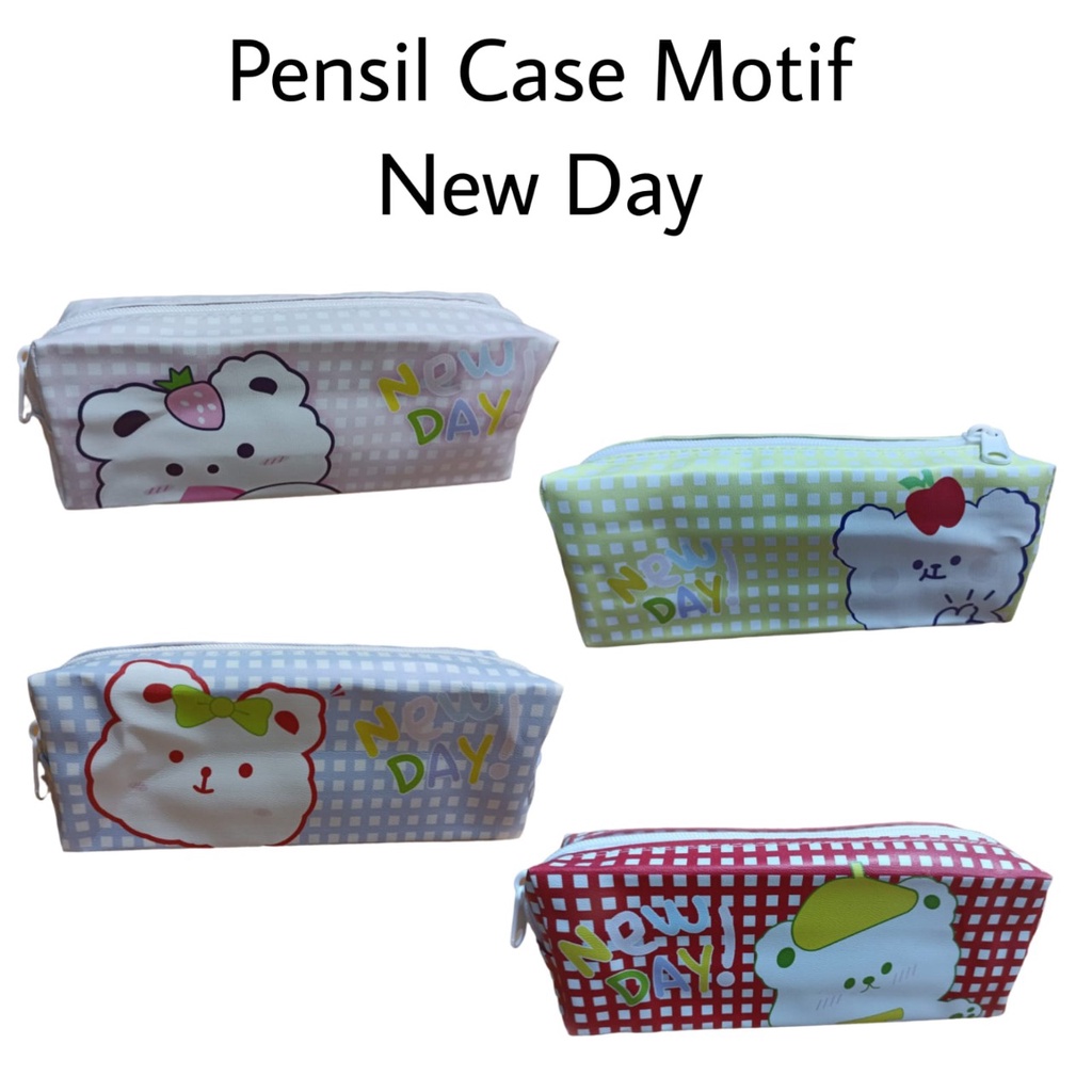 

AS888 - KOTAK PENSIL RESLETING / PENSIL CASE POUCH / MOTIF NEW DAY