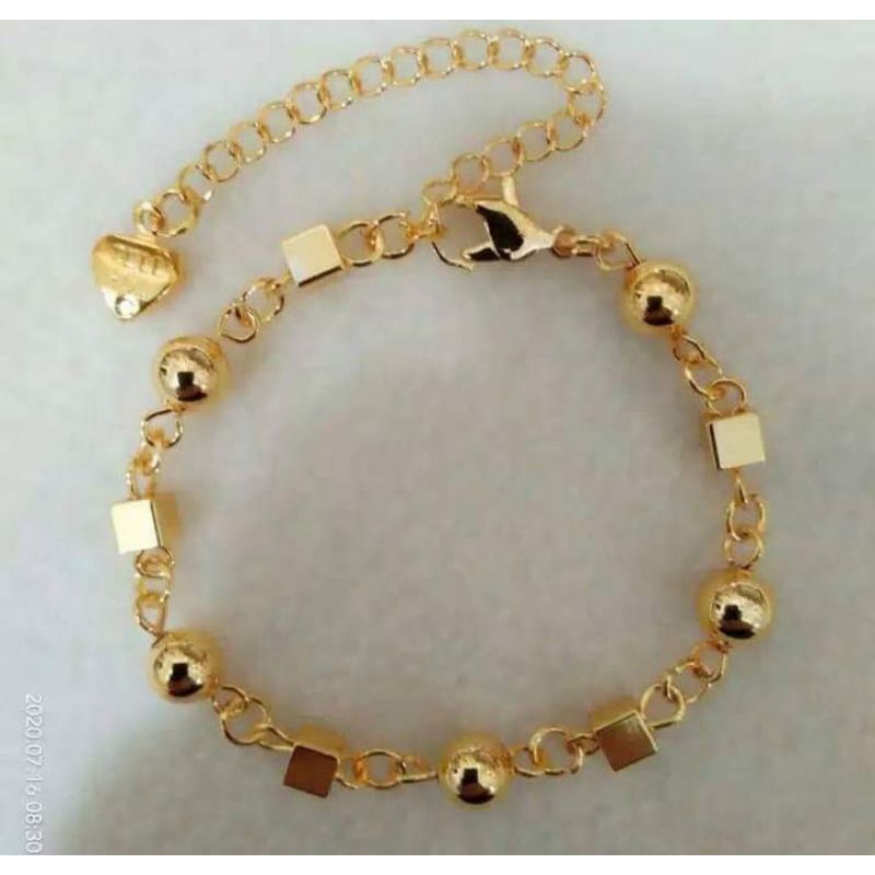 gelang dewasa rantai dari uang koin logam lapis emas 24k01
