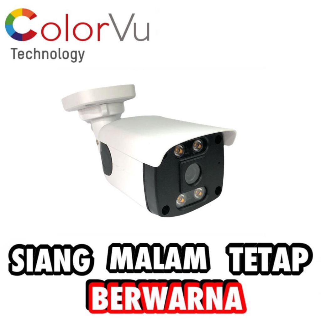 PAKET CCTV COLORVU SIANG MALAM BERWARNA 8 CHANNEL 6 CAMERA 5MP 1080P TURBO HD IC SONY AUSIO SERIES