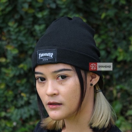 beanie hat bordir thrasher topi kupluk rajut pria wanita distro