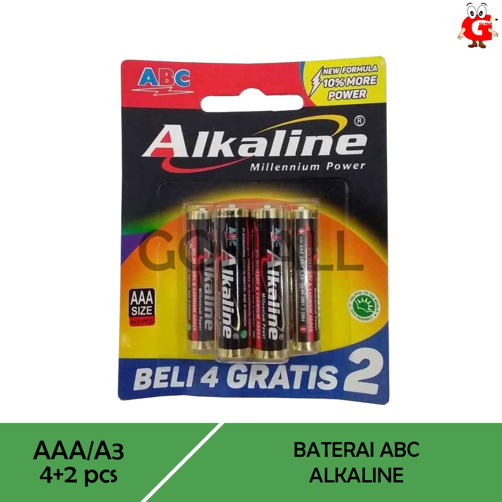 Jual BATERAI ABC ALKALINE AAA/A3- 6Pcs | BATTERY ABC ALKALINE AAA ...