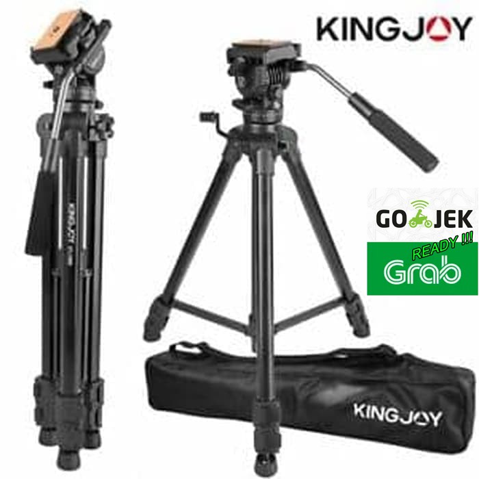 Tripod Kingjoy VT-1500 Fluid Head Video Camera Profesional + Free Bag