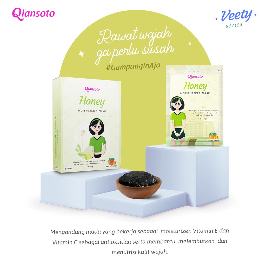 NEW!! SUDAH BPOM (ECERAN) QIANSOTO Masker Peel Off Wajah Peel Off Mask ORIGINAL