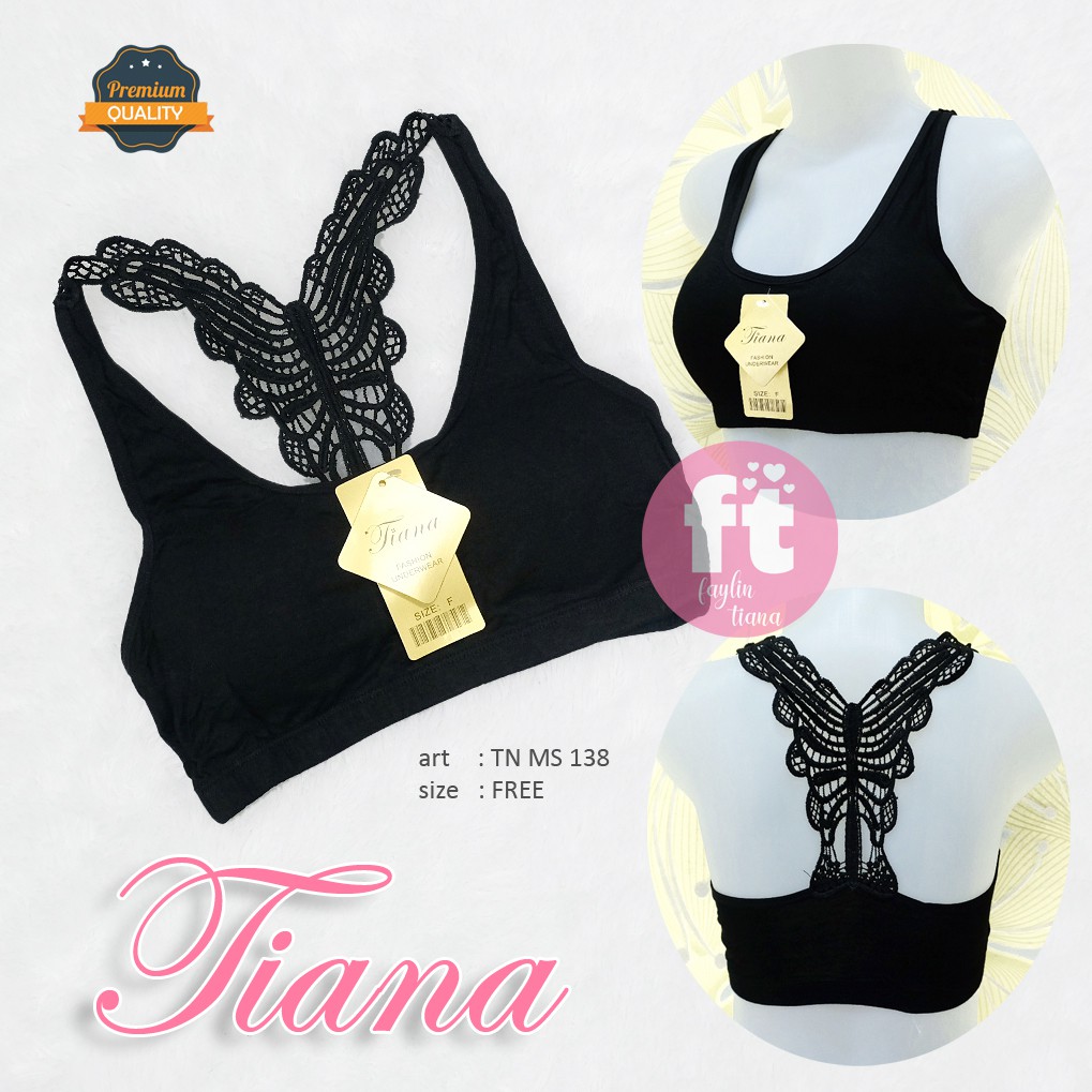 TIANA | Sport Bra KUPU / Bh Fashion Atasan Kupu Busa Lepas / All Size / art TN MS 138