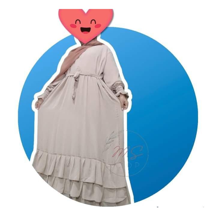 GAMIS SUSUN CERUTY POLOS NON HIJAB PREMIUM | REALPICT