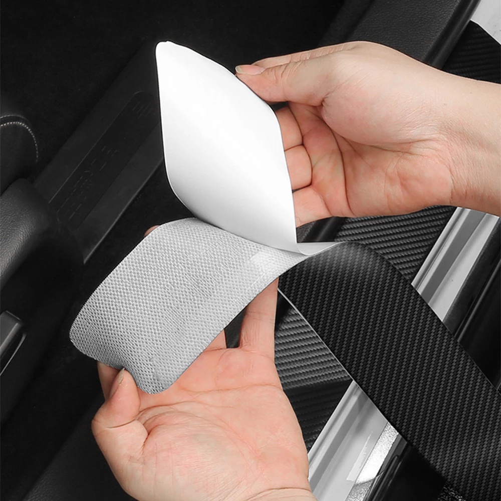 Isuzu 9Pcs Stiker Pelindung Pintu Mobil Bahan Carbon Fiber Anti Gores Untuk Panther Elf Traga Dmax Nmr71 Mux Trooper MU7 TFR Crosswind