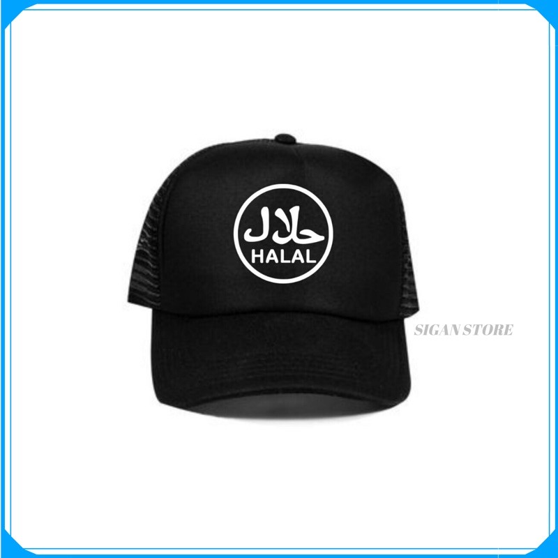 Topi Trucker Tulisan HALAL