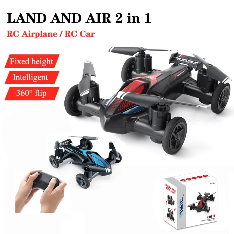 RC Mobil Drone JJRC H103 Dual Mode Bisa Darat Udara Altitude Hold RTF