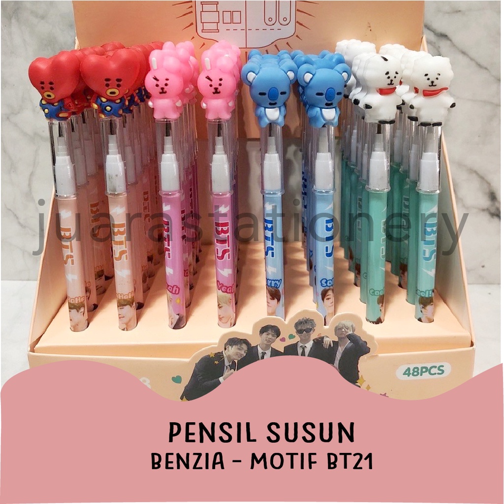 

Pensil Bensia BT21 ZC-128 (702) / Pensil Susun BT21 BTS / Pensil / Alat Tulis BT21 / Stationery BT21