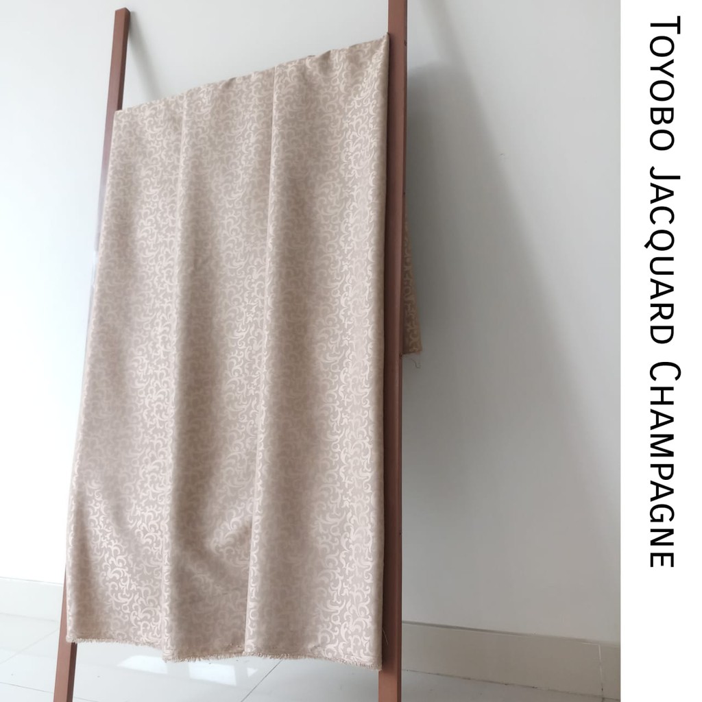LAST STOCK Kain Meteran Katun Toyobo Jacquard Champagne (0.5M)